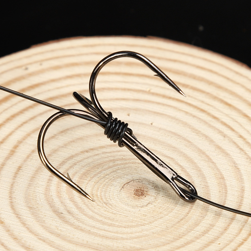 明仑渔具 绑好三本钩串钩 路亚锚鱼三本钩三个一串三锚钩