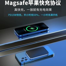 磁吸无线充电宝MagSafe适用苹果13快充超薄小巧便携手机背夹电池