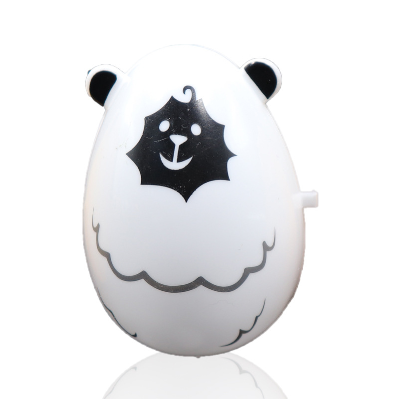 厂家供应塑料开口动物蛋 6cm印刷可设计diy彩蛋 复活节异形彩蛋