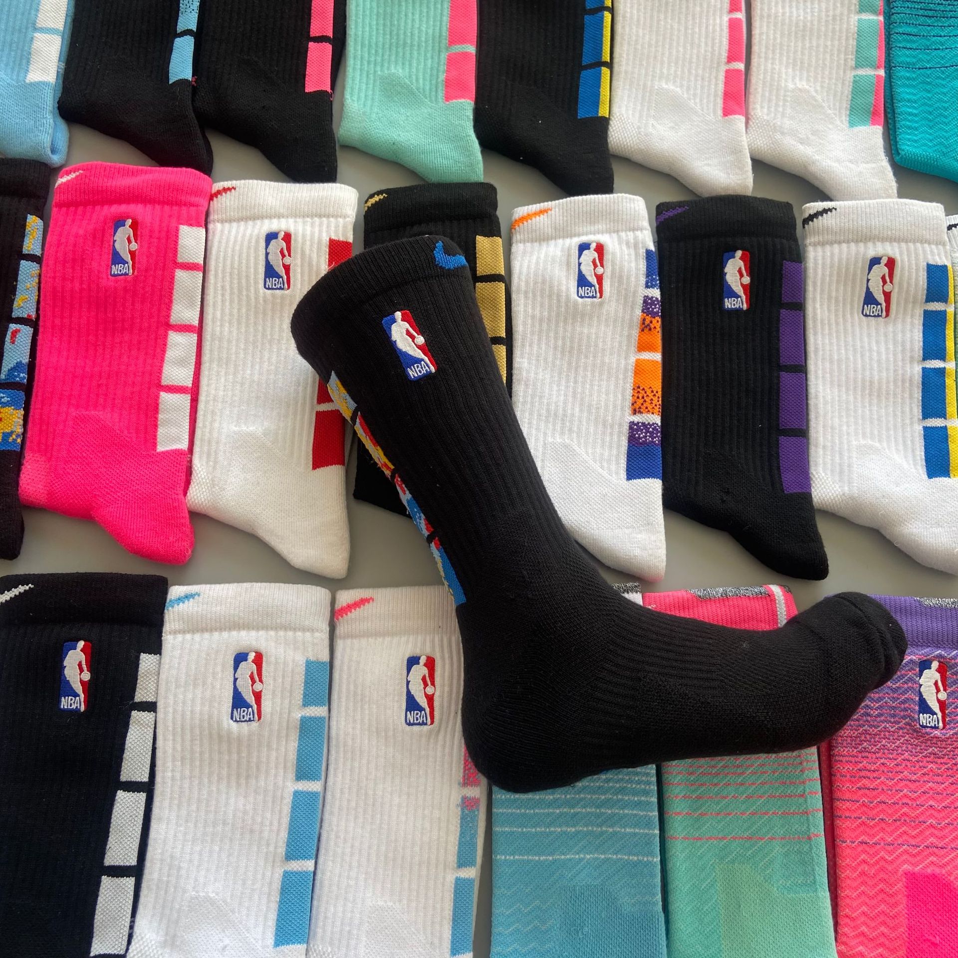 nba篮球袜男士刺绣高筒毛巾底加厚精英袜 吸汗减震实战训练袜包邮