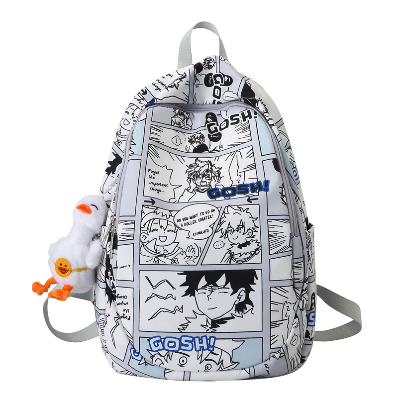 Personalized Daily Graffiti Boys and Girls Campus All-Match Ins Trendy Cool Japanese Junior High School High School and College Student Backpack