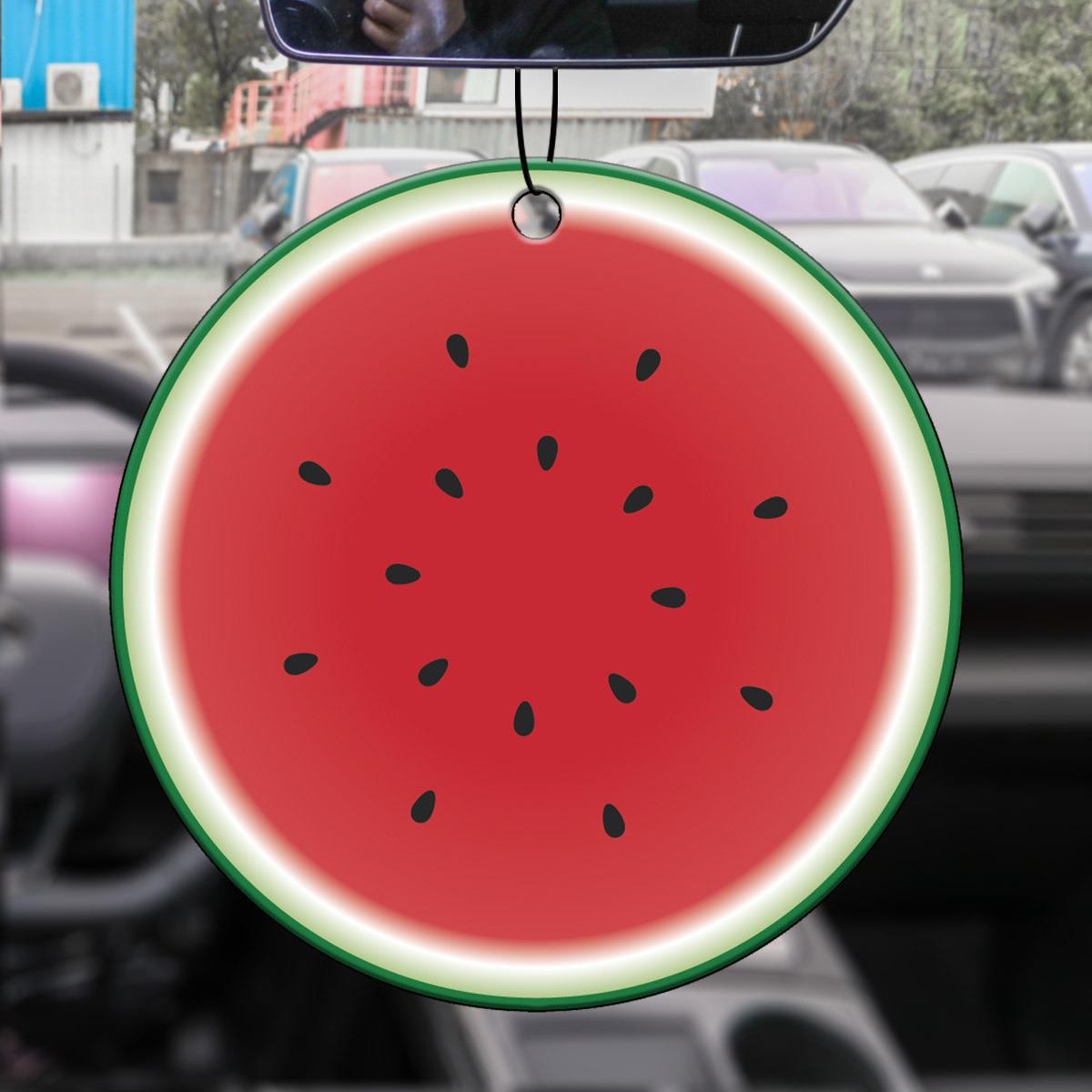 Cross-Border New Arrival Acrylic Automobile Hanging Ornament Fruit Series Car Rearview Mirror Pendant Backpack Keychain Accessories