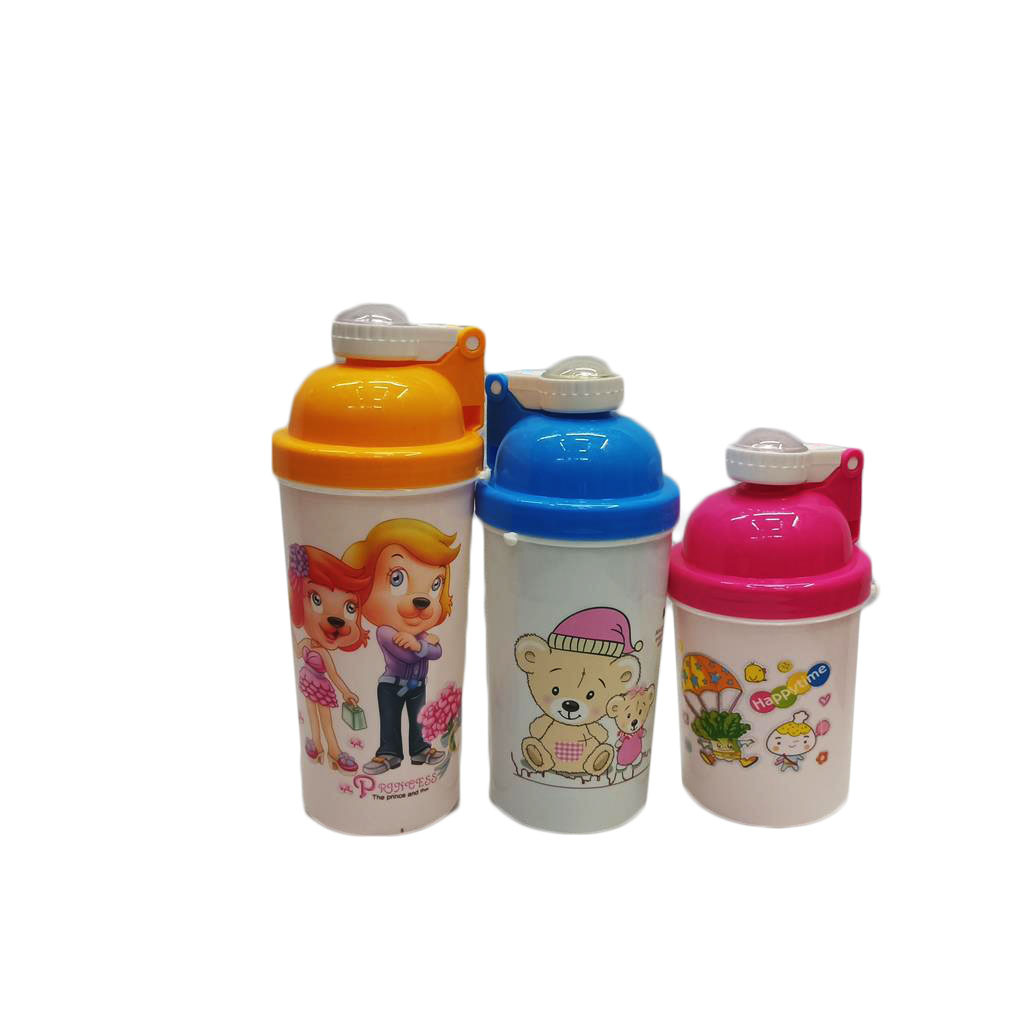 Strap Bounce Cover Children‘s Kettle Cartoon Printing Sippy Cup Solid Color Student Kettle Factory Direct Sales RS-200129