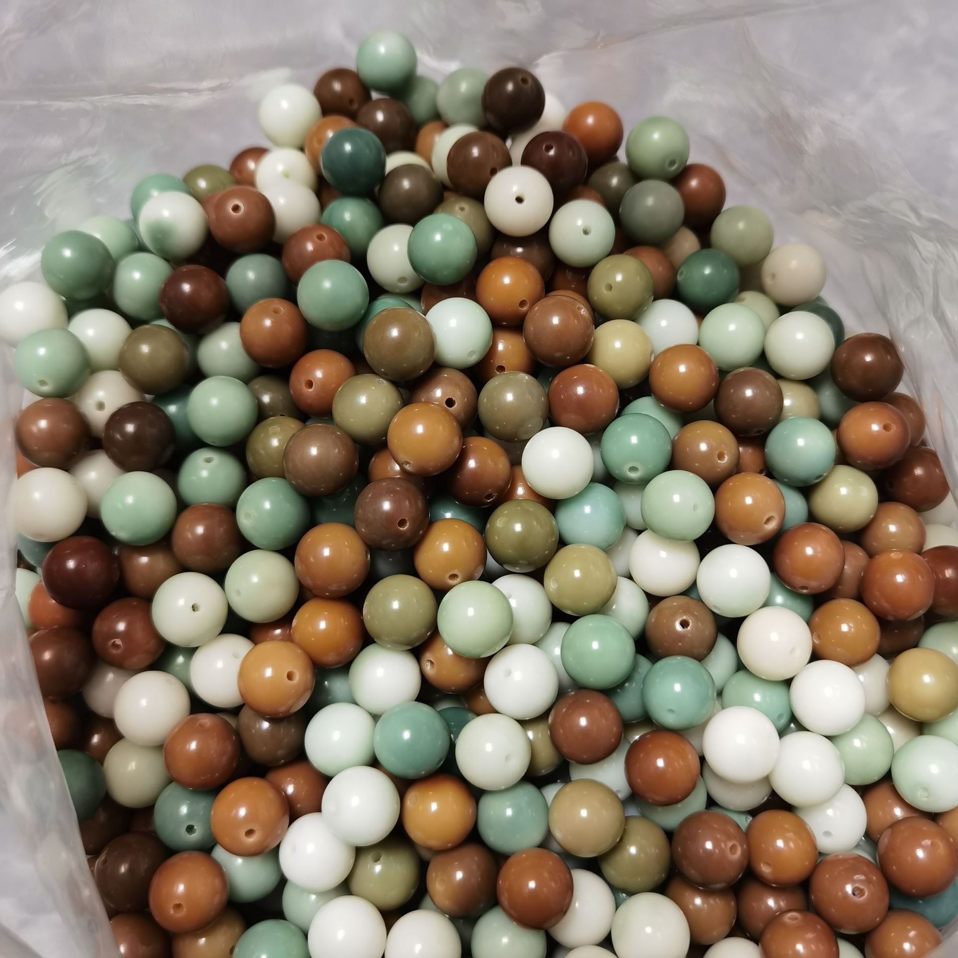 Natural Colorful Bodhi Root round Beads Weathered Bodhi Root Bodhi Root Scattered Beads Lv Guo Multi Jewels Bracelet Buddha Beads