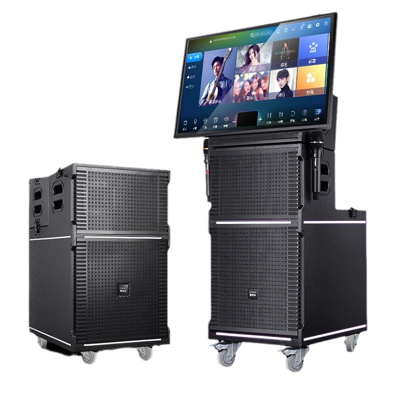 欧普乐大屏户外k歌广场舞音响一体机大功率移动音箱视频点歌机
