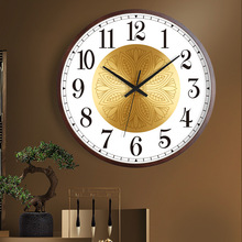 欧式静音挂钟客厅卧室轻奢时钟简约时尚挂表现代创意石英钟表家用