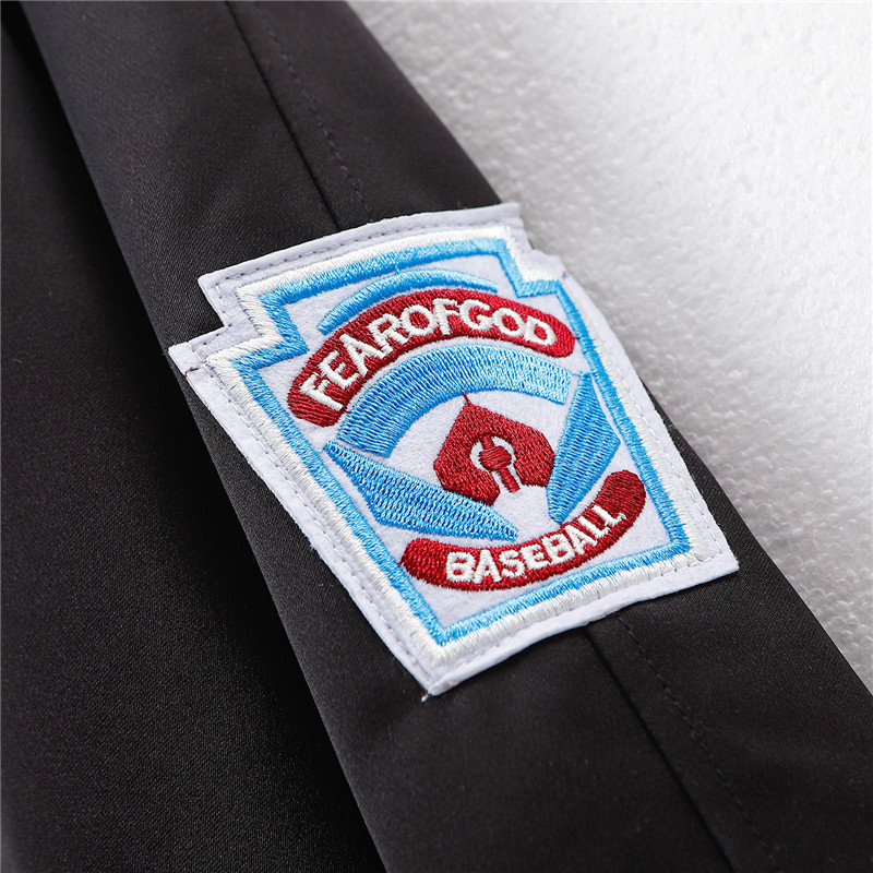 正确版fear of god fog第五季袖章徽章飞行员教练夹克棒球服外套