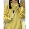 American style Sweater Plush Double hat Basics Glue printing Large Guochao Hooded lovers
