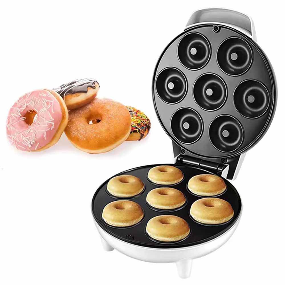 跨境家用甜甜圈机 蛋糕早餐机 双面加热面包机轻食机 donut maker
