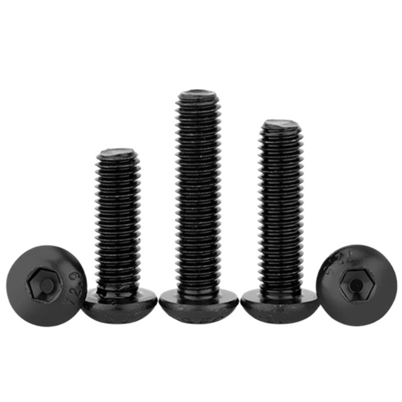 12.9级半圆头内六角螺钉蘑菇头盘头圆杯螺丝航模配件高强度发黑