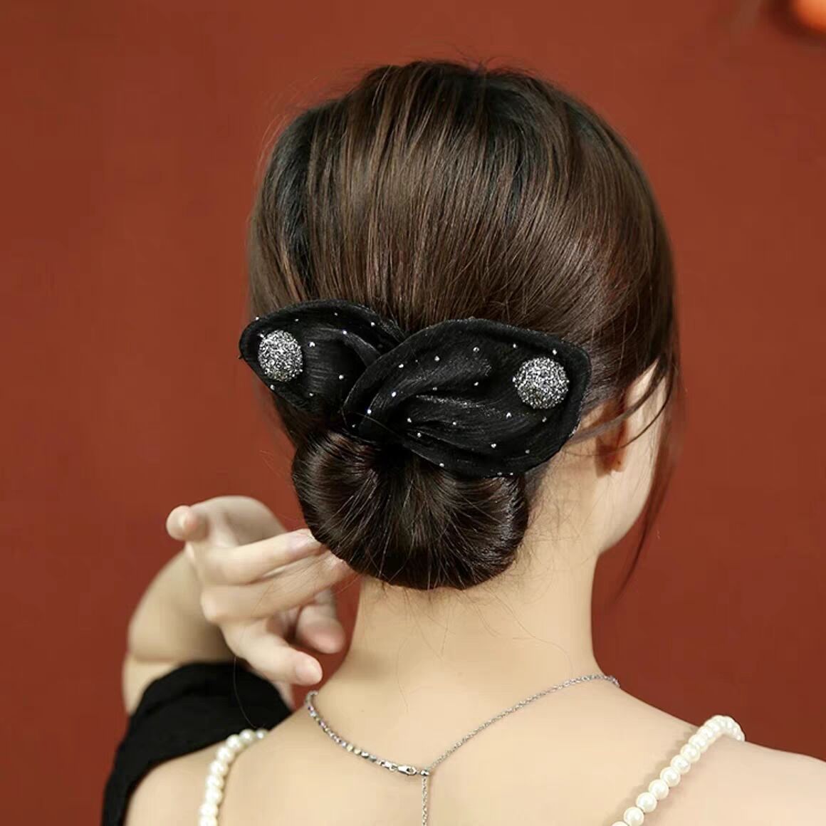 bow hair band headdress summer hair accessories fabric curly hair twist stick barrettes bun hair band 2023