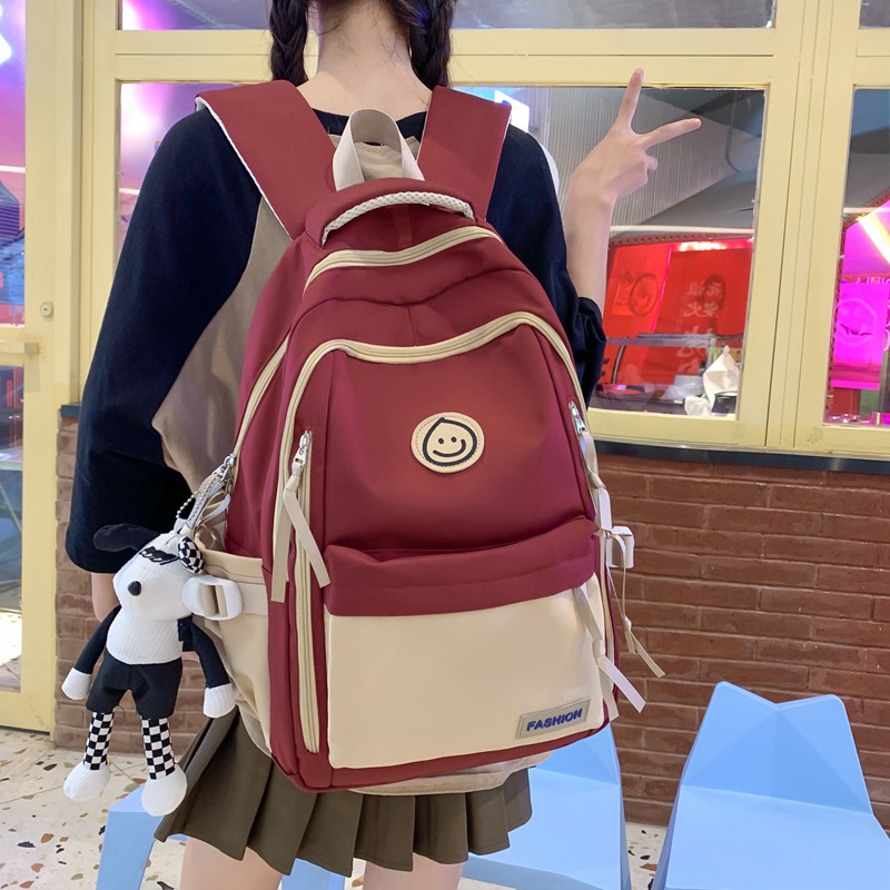 Schoolbag Female Ins Style Cute Korean High School Student Junior High School Student Primary School Student Three to Grade Five, Grade Six Backpack Backpack