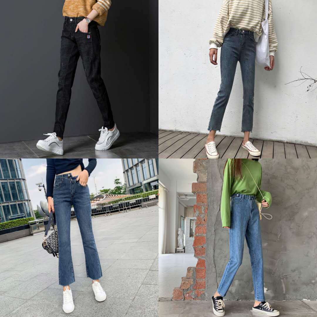 2023 Spring and Summer New Trendy High Waist Wide Leg Denim Trousers Women's Loose Straight Women's Trousers Manufacturer Direct Wholesale