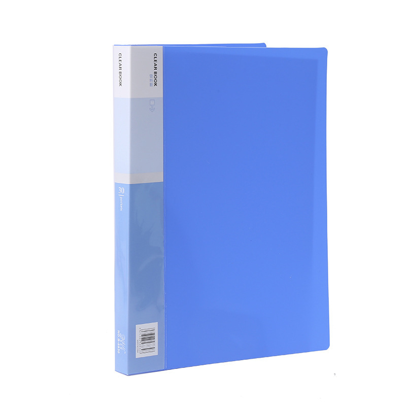 A4 Thickened Info Booklet Wholesale Insert Transparent Pp Plastic Loose-Leaf Folder Office Office Supplies File