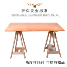 实木升桌腿实木桌架桌腿办公桌脚绘图桌架桌腿摄影桌架画案