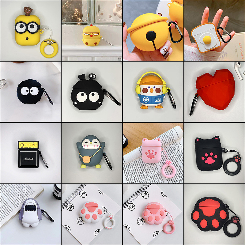 applicable to airpods pro wireless bluetooth headset protective case silicone cartoon apple 2 generation cute creative soft case