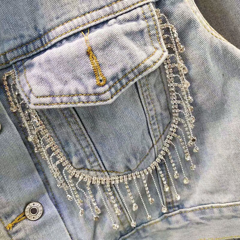 水钻链条花式流苏钻链缝肩膀领口腰带制作配件服装辅料亚马逊