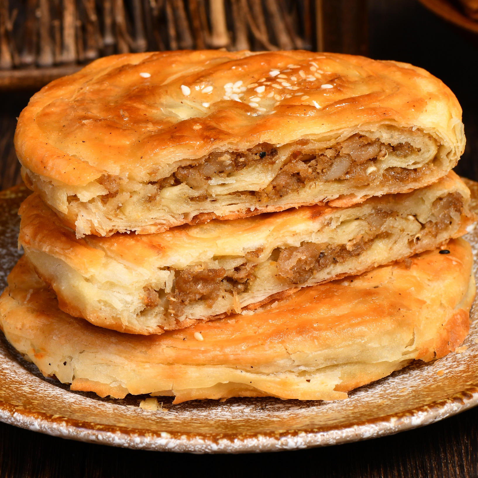 5成交1件白面锅盔 四川特产军屯锅盔地方小吃馍馍美食早餐相似店铺>