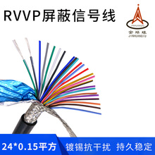 金环球屏蔽电缆 RVVP 24芯0.15平方 国标铜芯PVC软护套 厂家直销