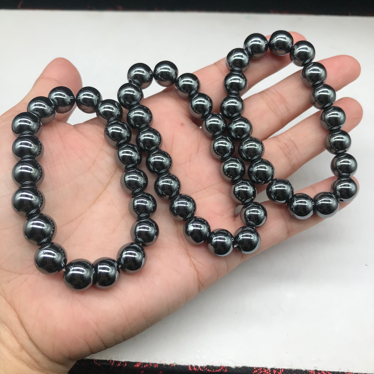 天然太赫磁平安扣吊坠 太赫磁能量石圆珠手串手链菱形手串男女款