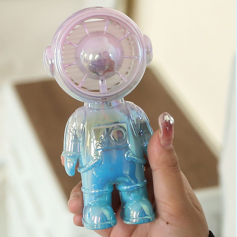 Spaceman Jelly Gradient Little Fan Rechargeable Two-Gear Adjustable Summer Children's Outdoor Carry Electric Fan Gift