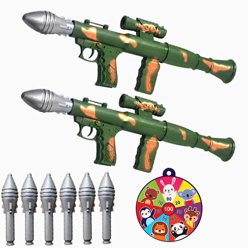 儿童软弹枪玩具军事火箭炮发射地摊炮弹男孩火箭迫击炮军事玩具