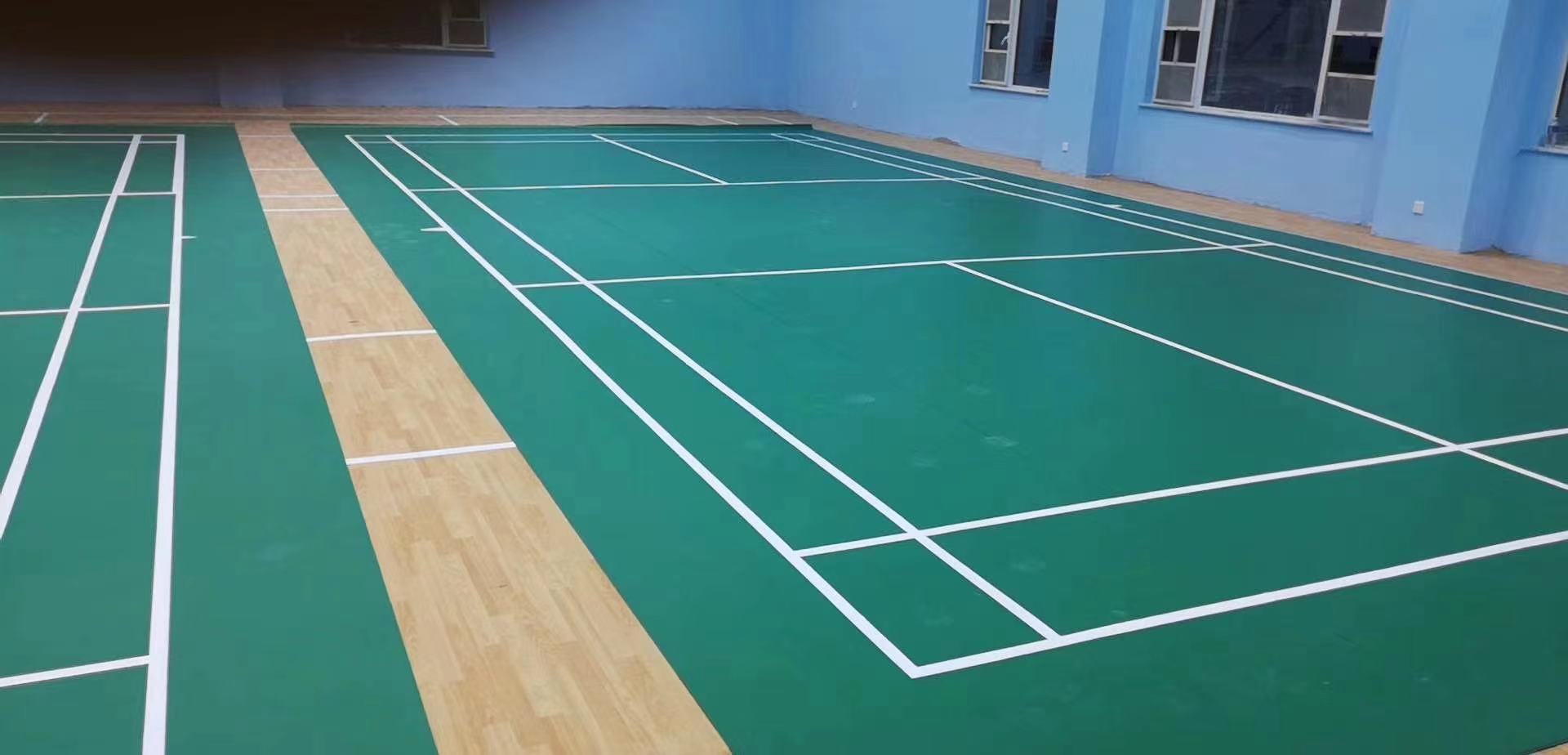乒乓球羽毛球场地胶垫pvc运动地板舞蹈室健身房篮球场网球场地胶