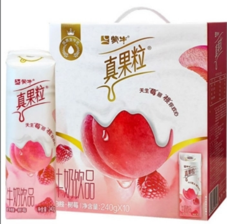9-2月蒙牛真果粒果缤纷乳酸饮品果味牛奶红西柚白桃芒果整箱临期