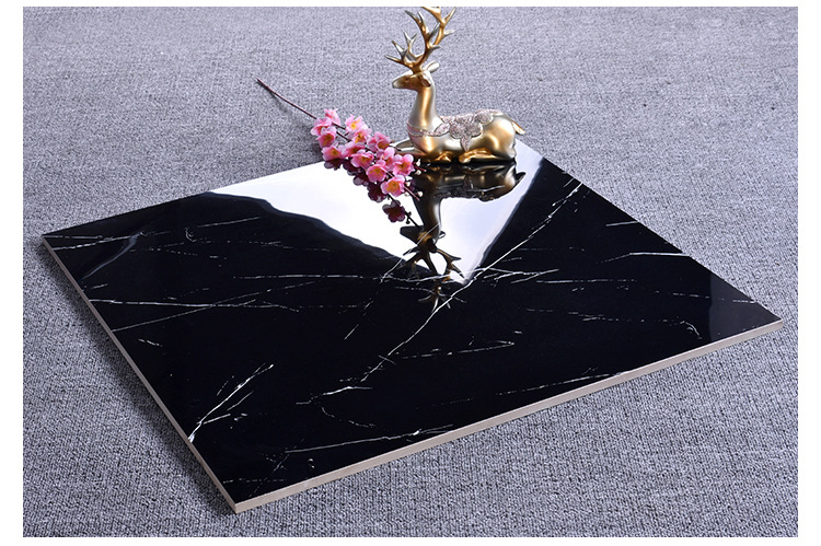 厂家金丝大理石地砖800x800地板砖客厅深色砖釉面新款 黑金花瓷砖