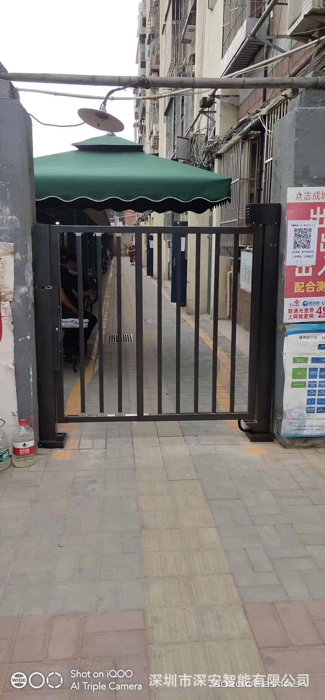 小区门禁广告门 社区人行通道闸平移门 智能自动门禁系统刷卡开门