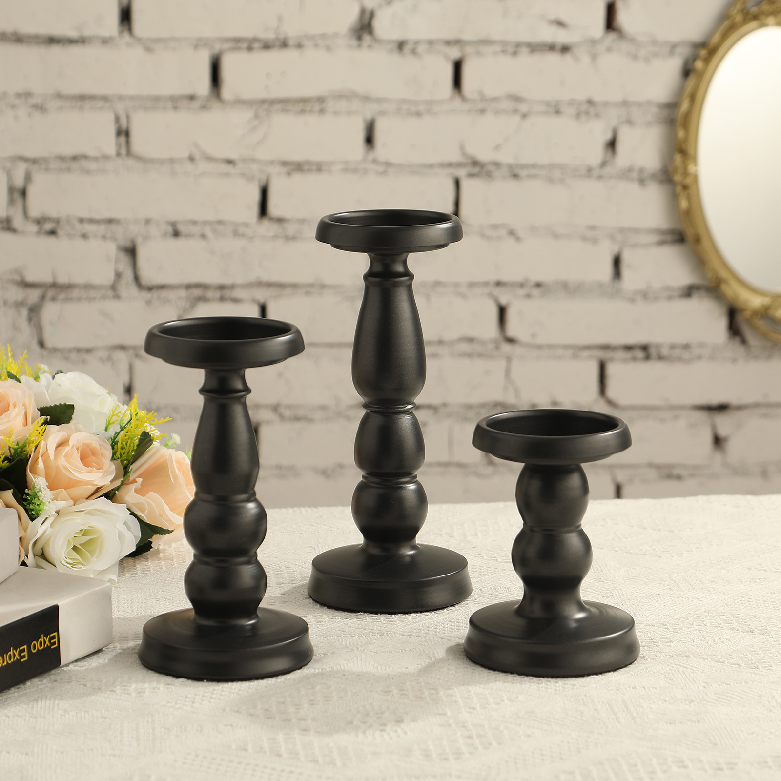 欧式金属蜡烛台复古蜡烛杯浪漫氛围装饰烛台婚礼蜡烛架客厅摆件