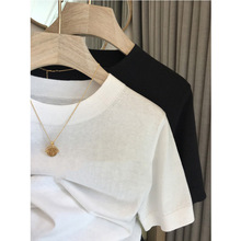 女装2022新款潮法式高级感冰丝上衣短袖设计感白色t恤女夏季薄款