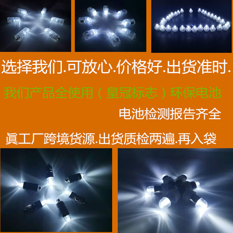 Cross-Border Supply Led Balloon Light Bullet round Ball Decorative Battery Luminous GenOptics Aura Essence Chinese Lantern Lamp Wick