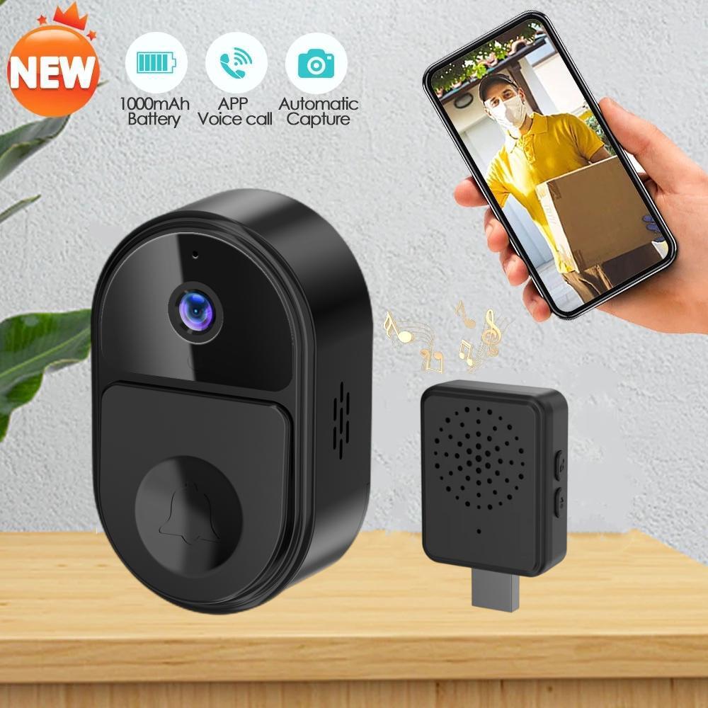 v8可视门铃家用无线智能电子门铃 无线门铃 wifi门铃叮咚机iwfcam