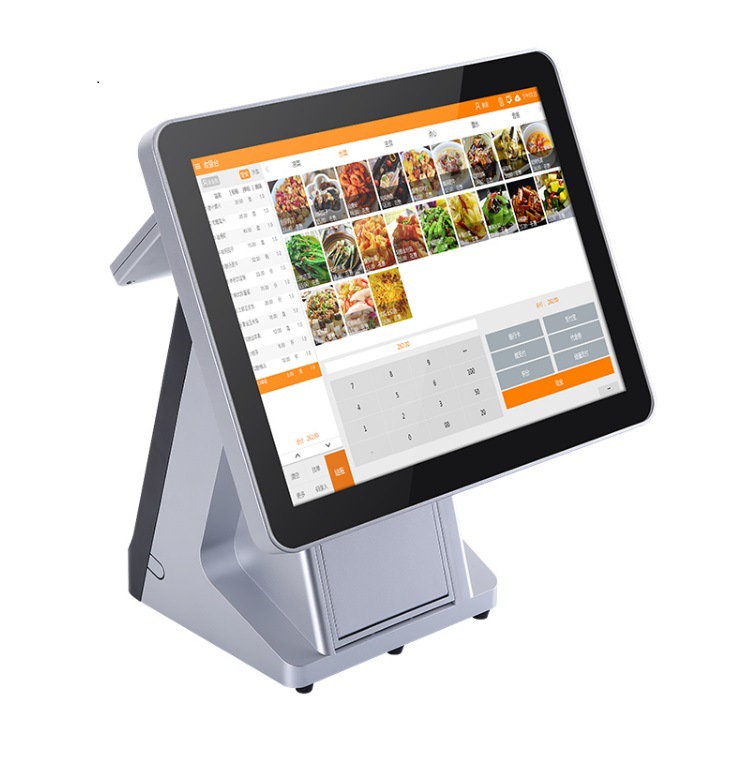 海外收银机奶茶店饭店酒楼堂食快餐外卖收银机中英西文点餐设备厂