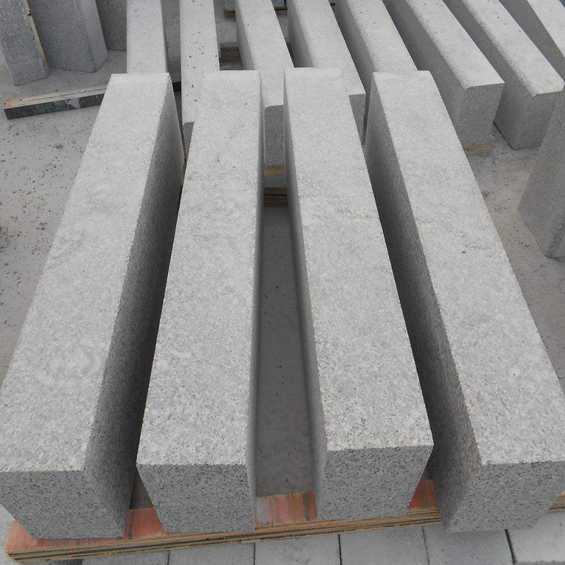 花岗岩五莲灰路侧石 浅灰色路沿石路缘石道路边石一米长马路牙子