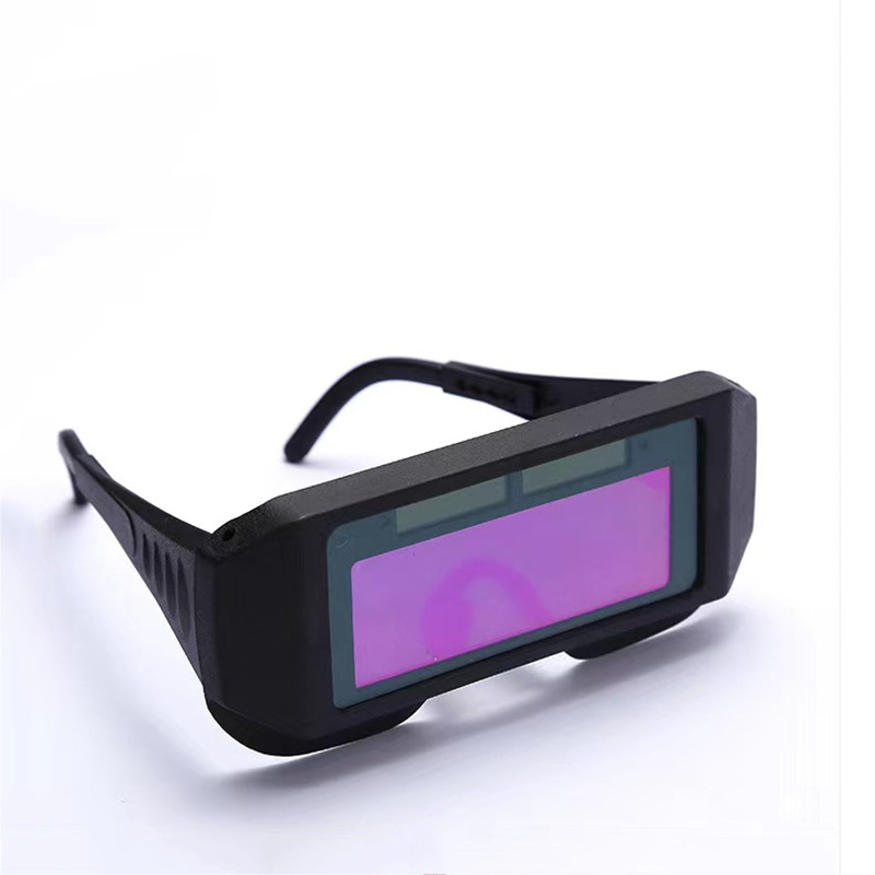 太阳能自动变光焊接防护眼镜 伸拉腿挂耳式松紧带电焊防护眼镜