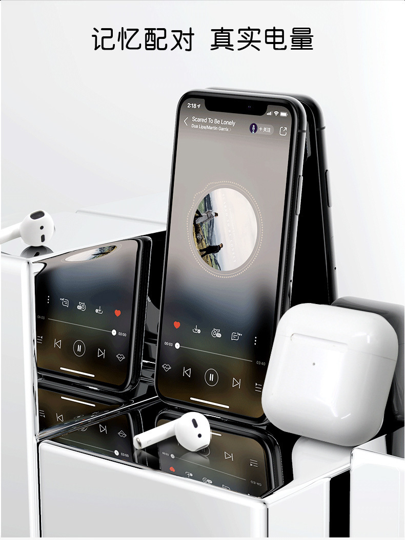 跨境爆品tws蓝牙耳机5.0立体声无线耳机无线充电改名定位pro5耳机