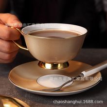 正品骨质瓷200毫升高档金箔茶杯英式下午茶咖啡杯碟套装奢华透亮