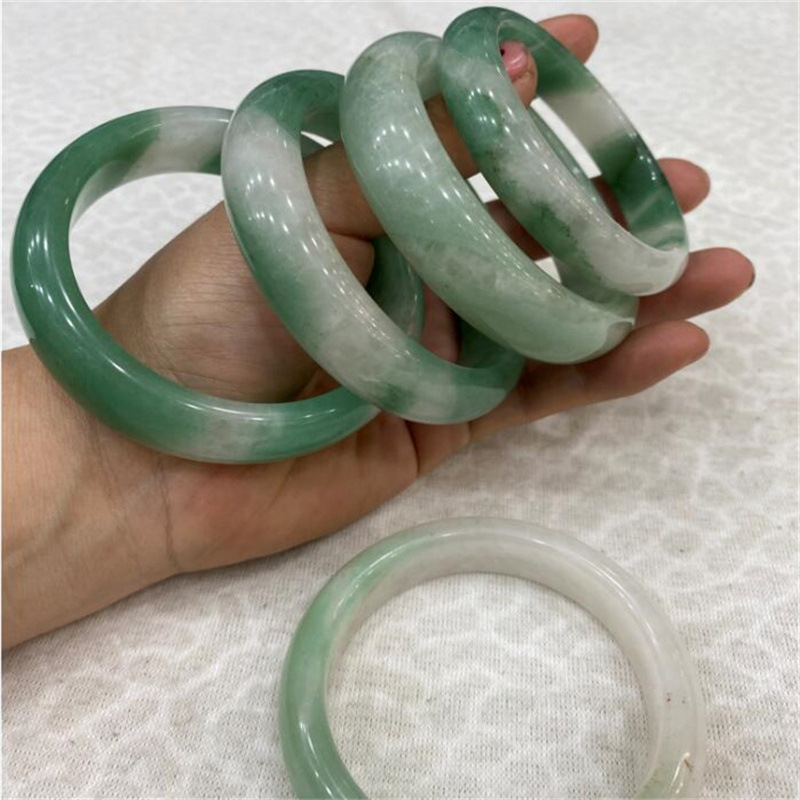 天然东陵玉蓝天白云手镯女士玉镯厂家批发送朋友家人直播供货礼品