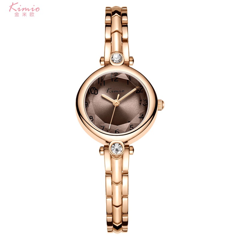 金米欧kimio手表女气质石英表小巧镶钻女士手链表防水时装表k6386