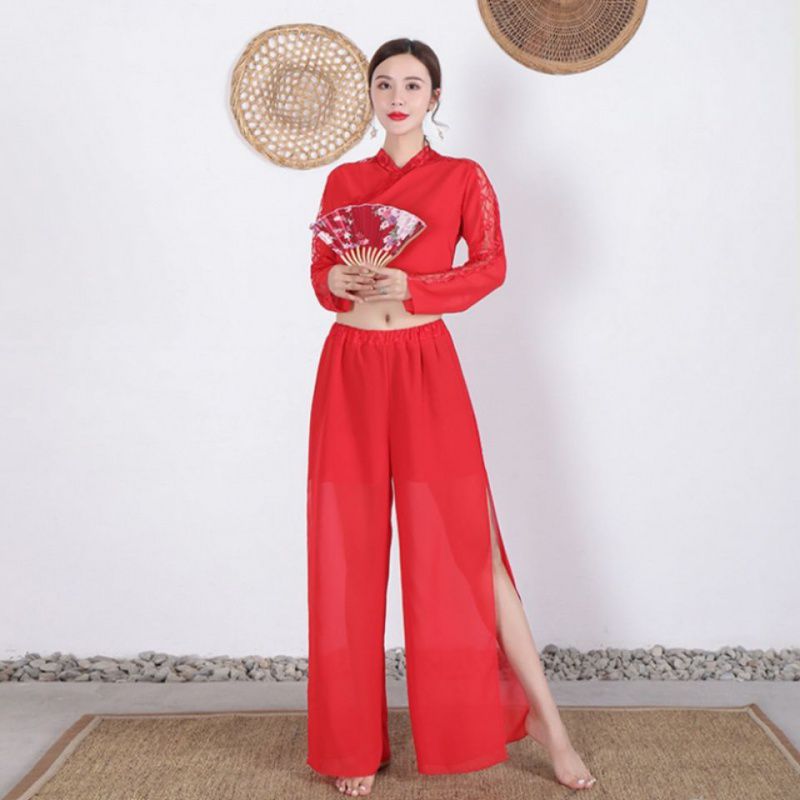 红昭愿舞蹈服装学生现代中国风汉服女古装古典舞扇子舞演出服秋冬