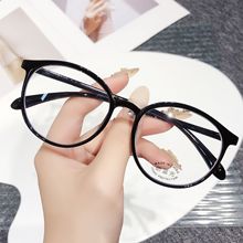 2021小红书韩版塑料平光镜时尚高清防蓝光眼镜可配近视 老花