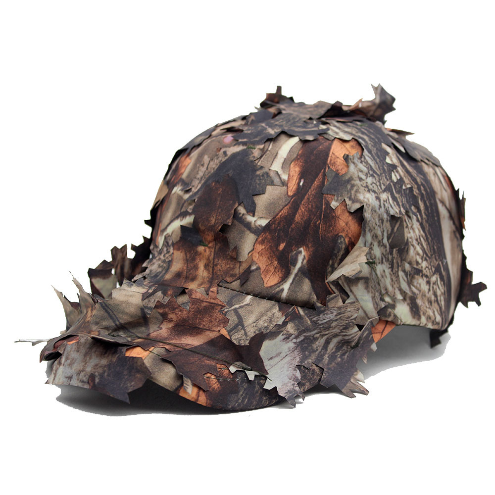 Military Fans Outdoor Camouflage Hat Men's Summer Sun-Poof Peaked Cap Personality Jungle Leaves Maple Leaf Bionic Camouflage Baseball