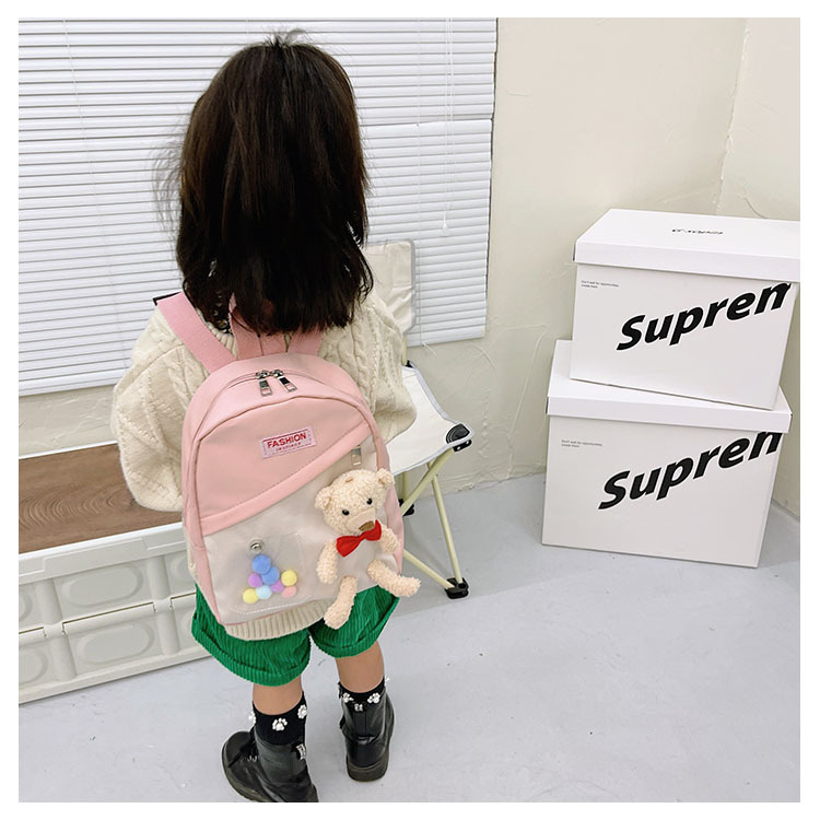 Children's Schoolbag 2023 Cute Boy Backpack Cute Bear Doll Girl 1-6 Years Old Lightweight Student Backpack