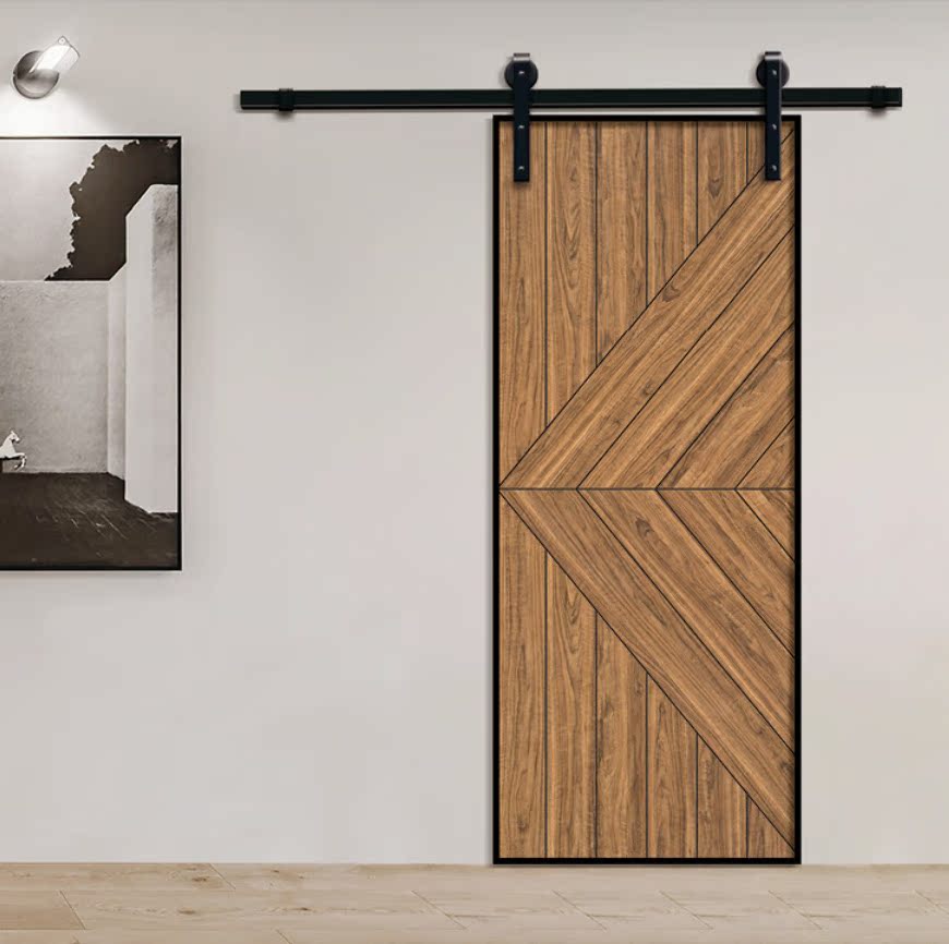 厂家生产谷仓门 木门吊趟 滑门推拉 移门 夹板生态简约风来尺定制