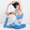 halter Beautiful back Bras Frenum tie-dyed sexy motion Bras trousers Gym run motion suit Two piece set