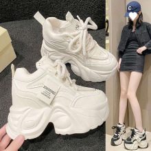 超厚底9cm内增高老爹鞋女2025春秋款小个子显高韩版高帮运动鞋女
