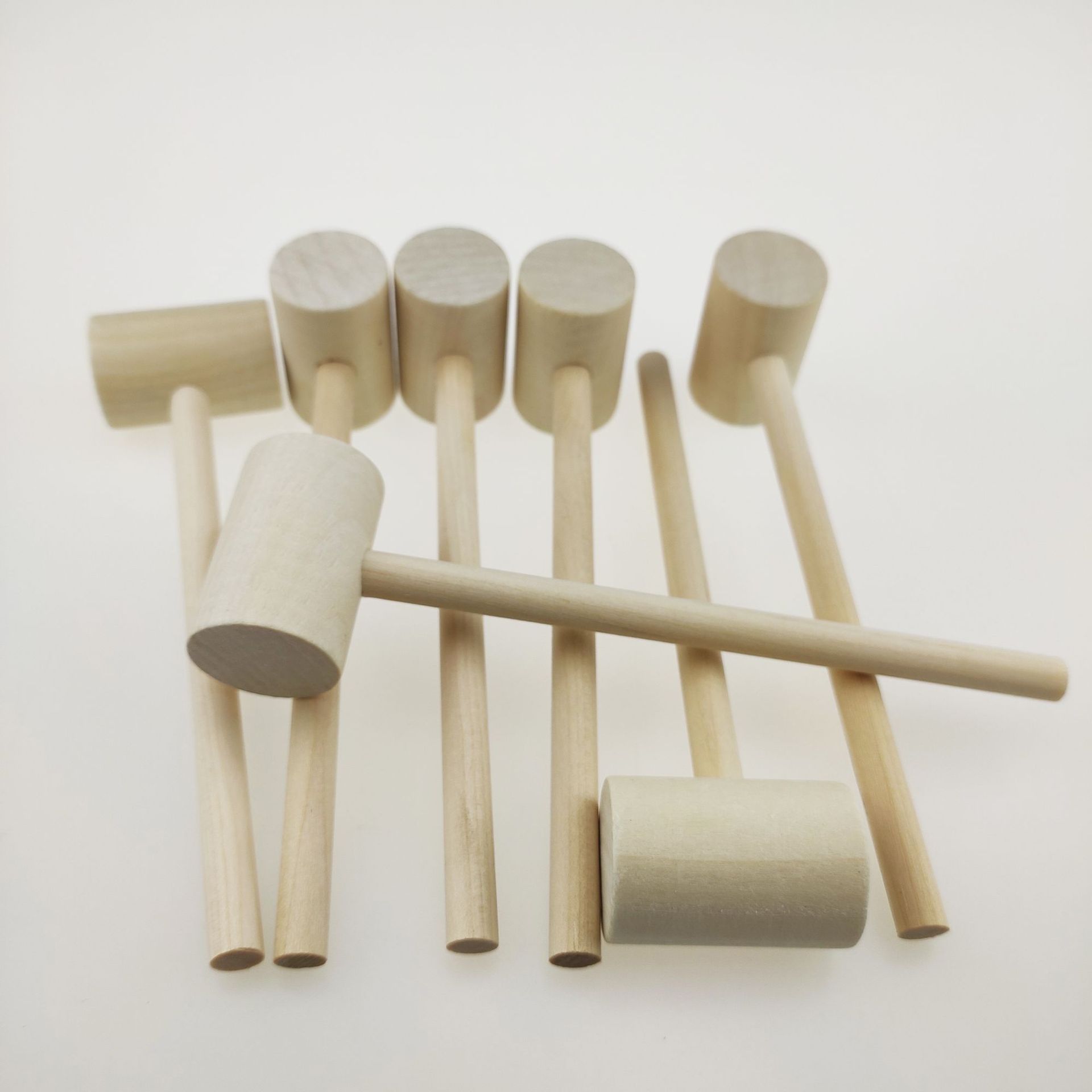 厂家直销迷你实木小木锤儿童玩具小槌子diy创意工具 跨境敲蟹锤