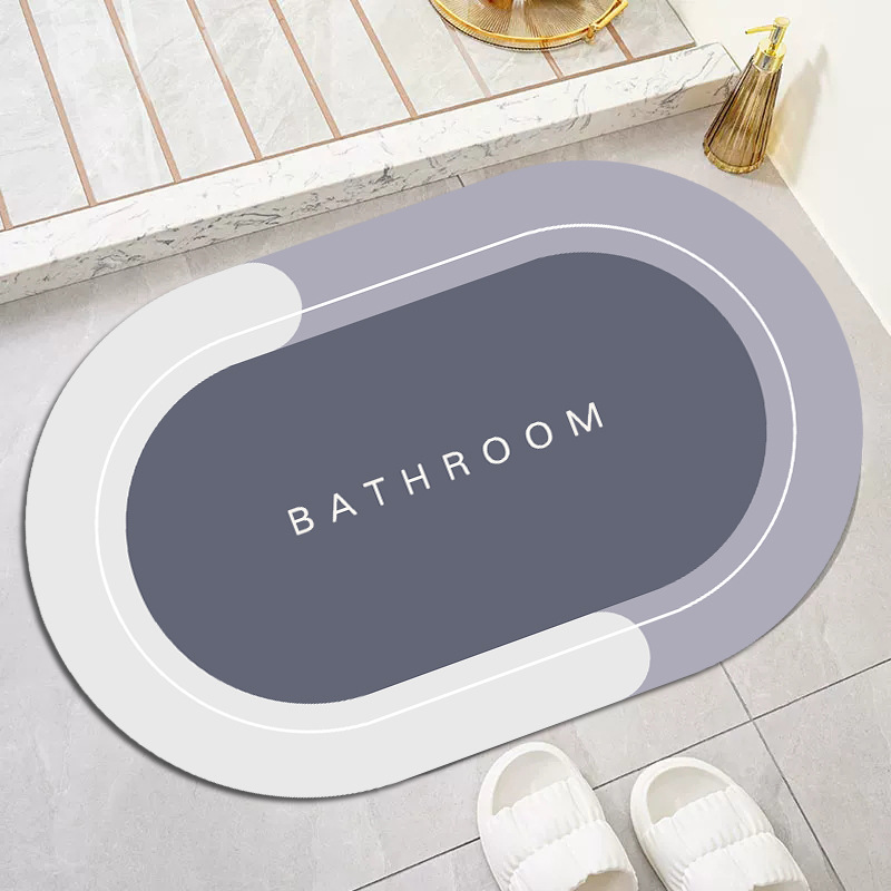 Diatom Ooze Floor Mat Soft Mat Bathroom Entrance Floor Mat Water-Absorbing Quick-Drying Door Mat Bathroom Non-Slip Floor Mat Carpet Customization